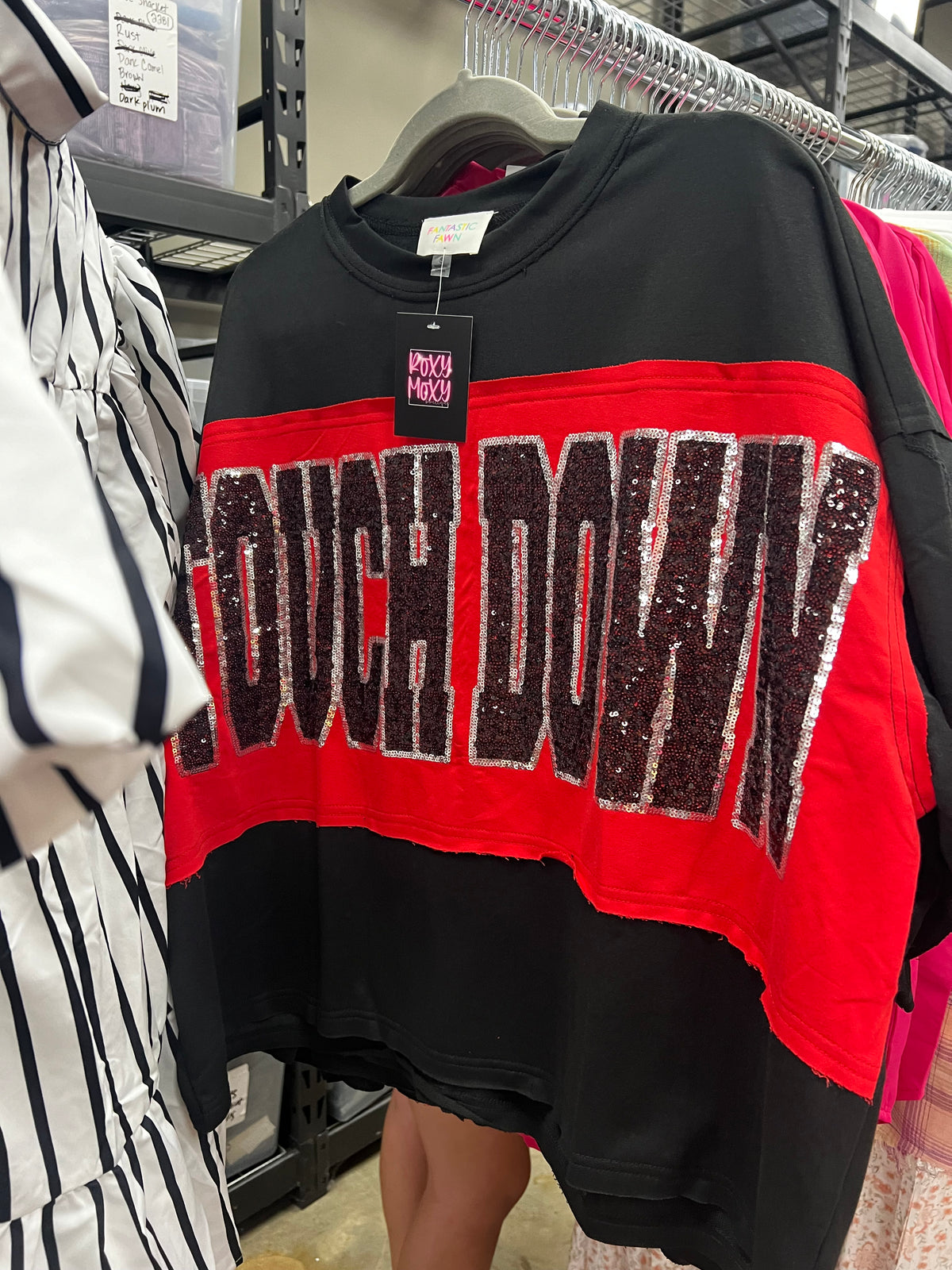 Sequin Touchdown Top