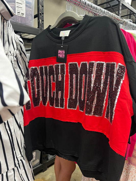 Sequin Touchdown Top
