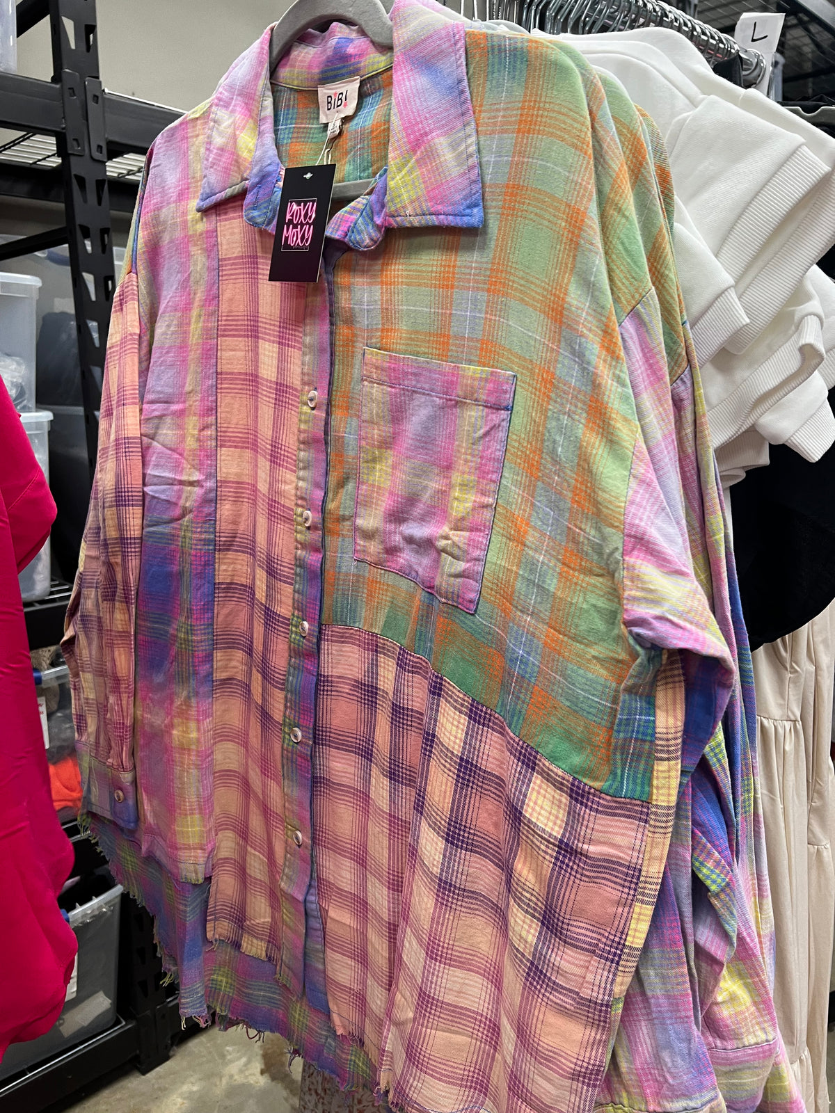 Vintage plaid bleached shirt