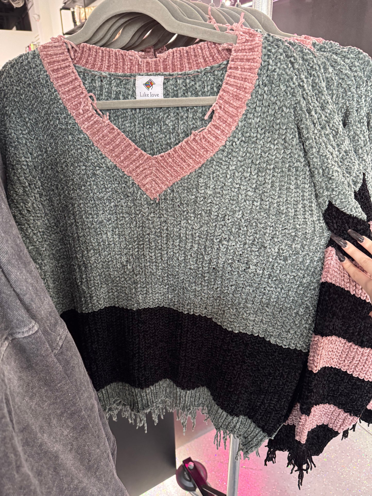 Velvet Stripped Sweater
