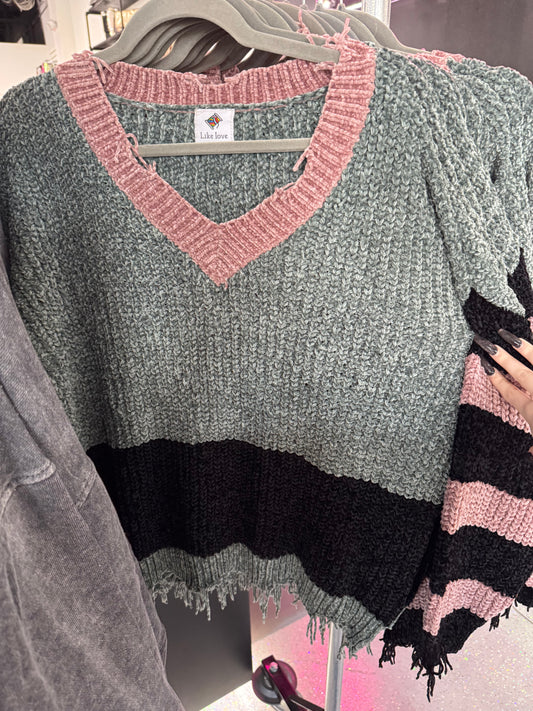 Velvet Stripped Sweater