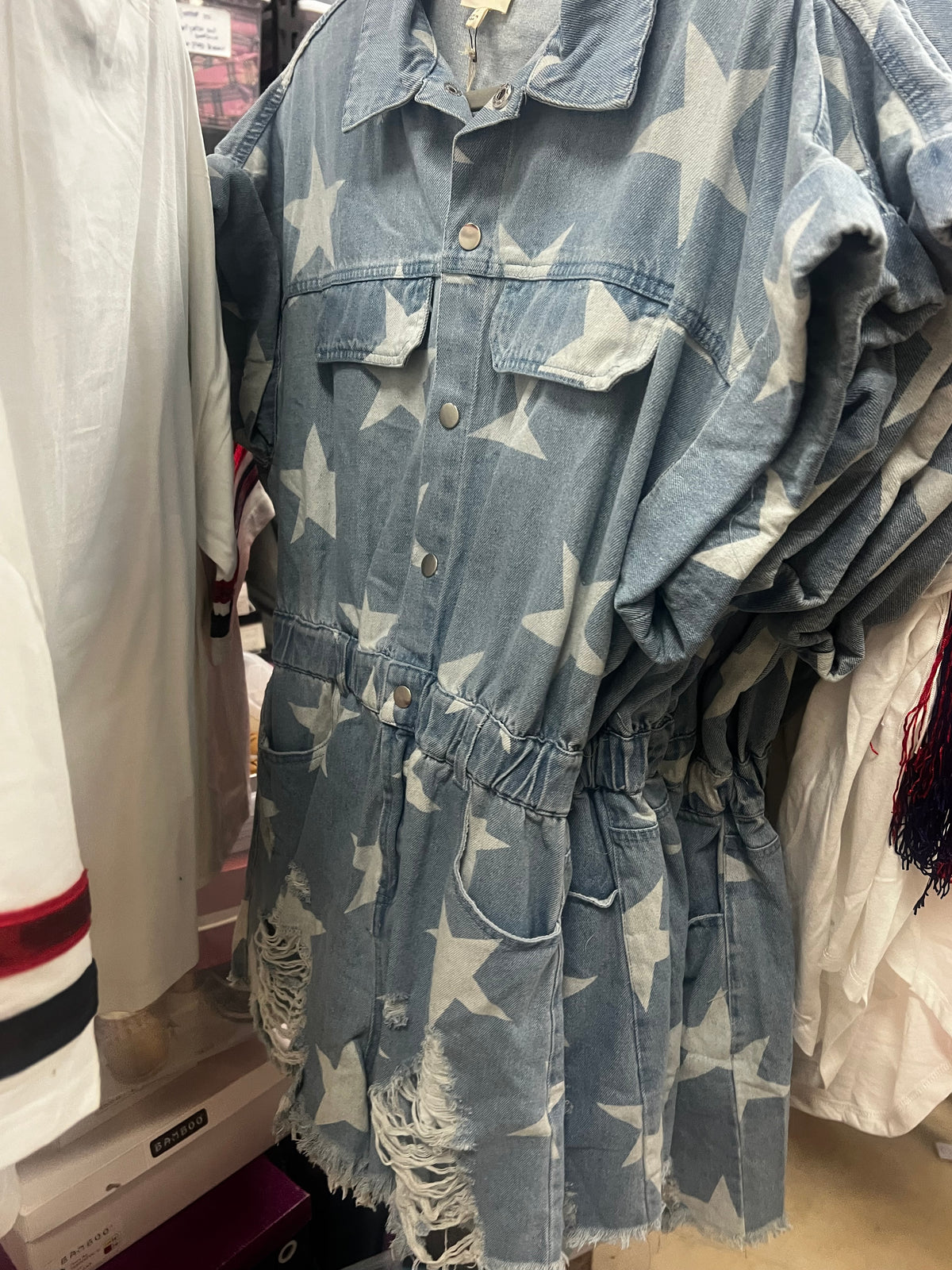 Denim Star Romper