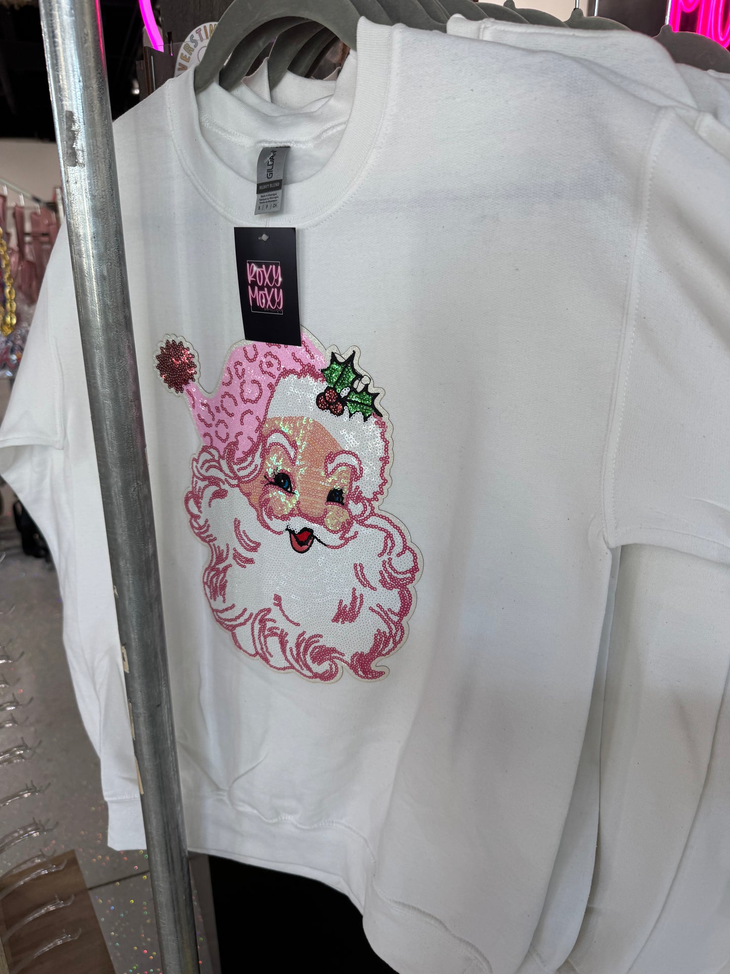 Pink Sequin Santa