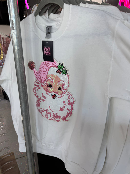 Pink Sequin Santa