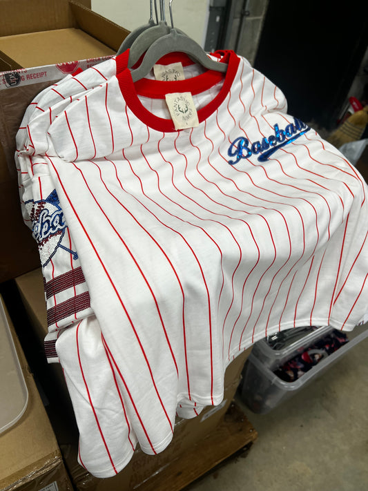 Pinstriped Jersey Tee