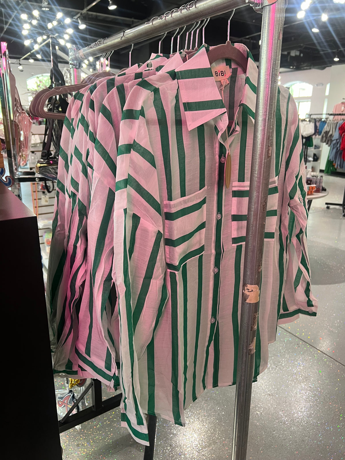 Sheer Stripe Top