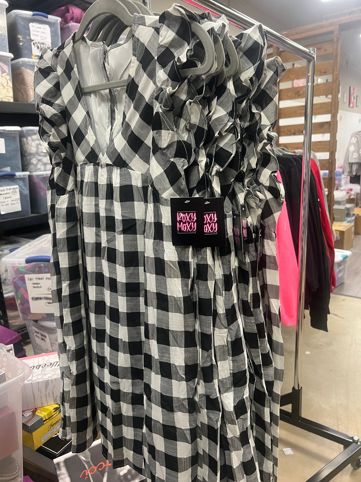 Gingham Babydoll Dress