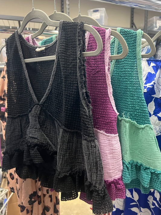 Thermal Babydoll Top