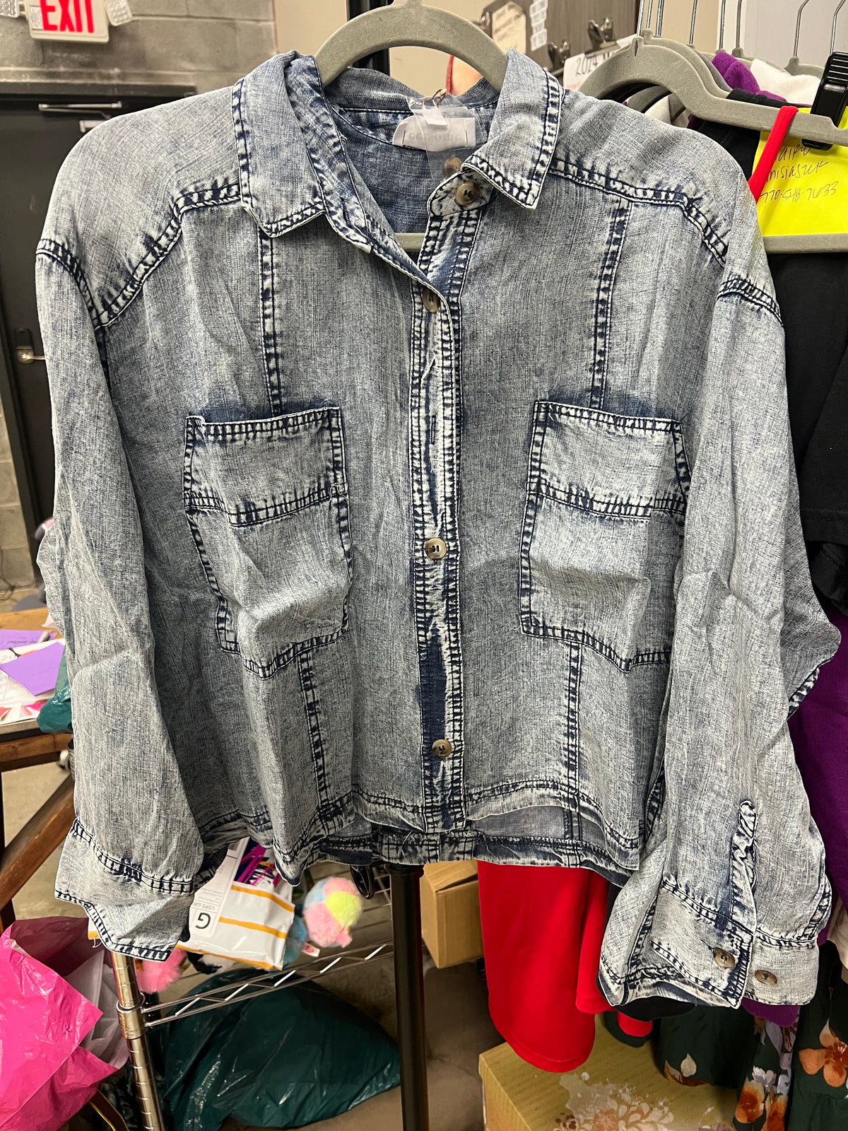 Snow Washed Button Down Jacket