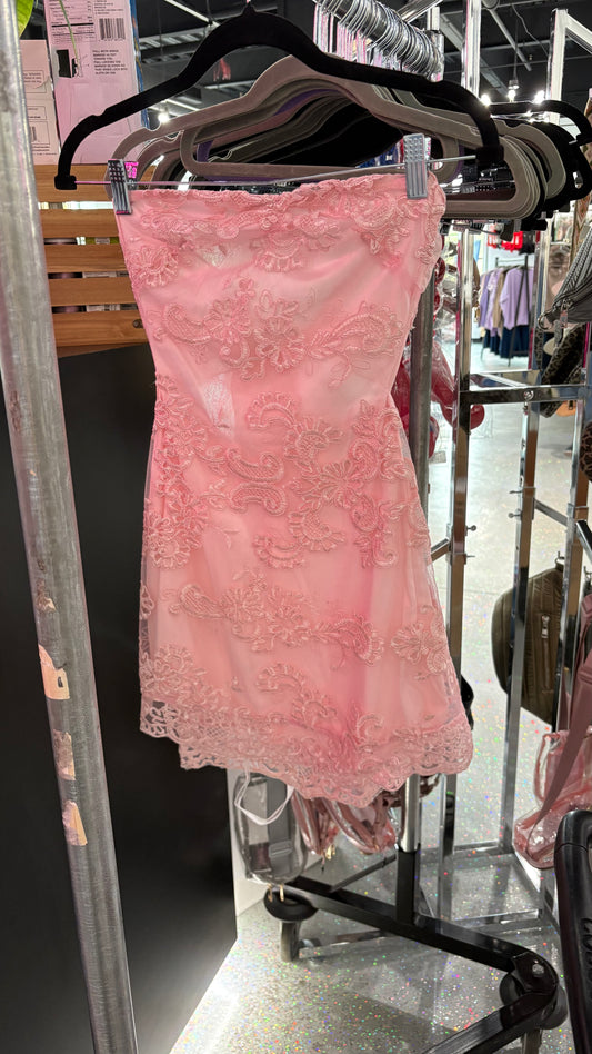 Strapless Pink Dress