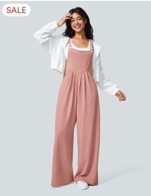 Halara Waffle Overalls