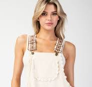 LACE TRIM OVERALLS