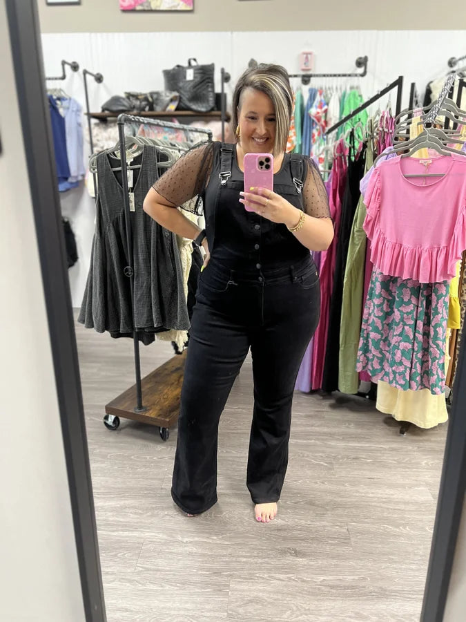 Judy Blue Control Top Retro Flare Overalls