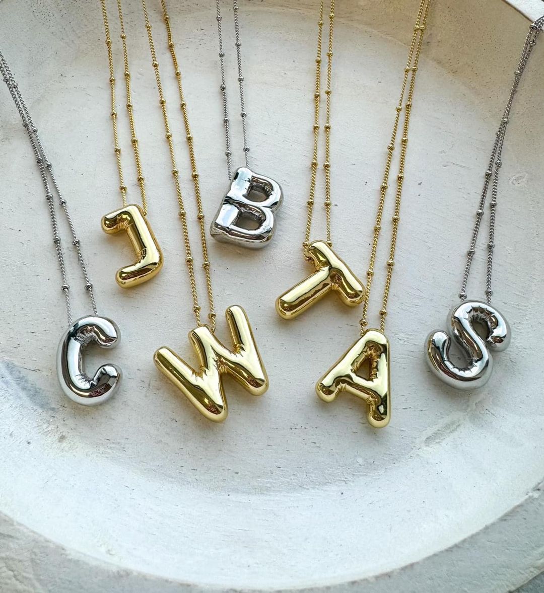 Bubble Letter Necklace