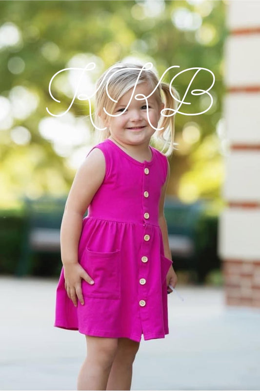 Kids Button Dress