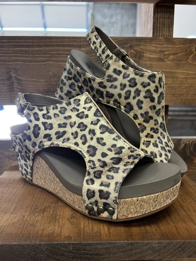 Carley Gold Leopard