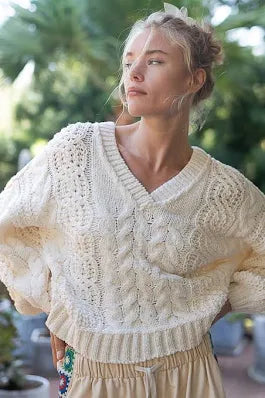 Chenille Crop Sweater