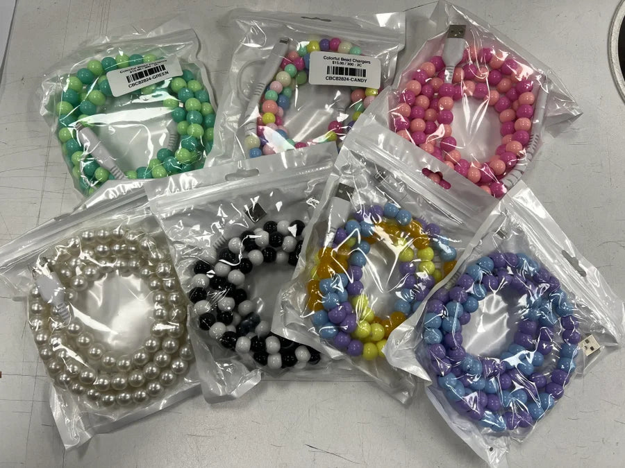 Colorful Beaded Chargers