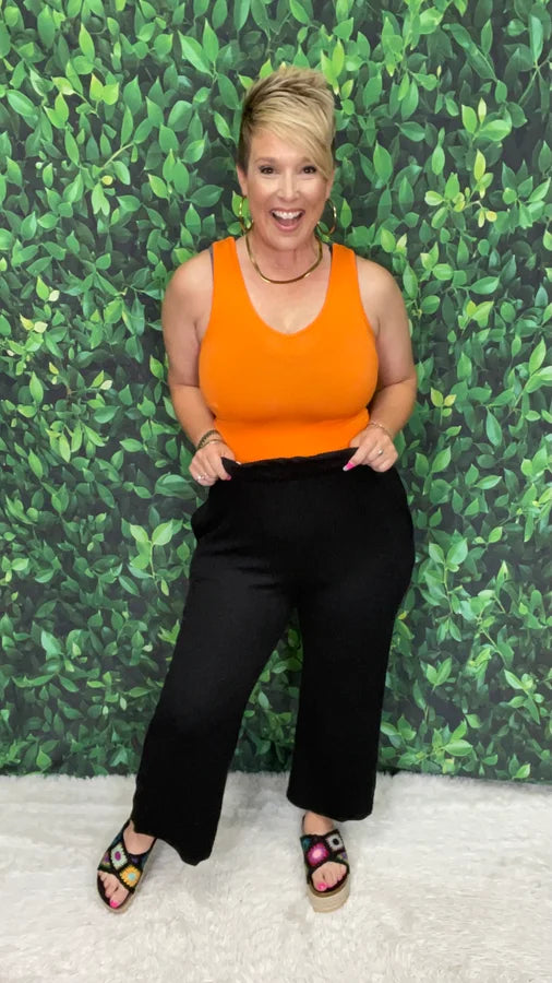 Corded Wide Leg Pants