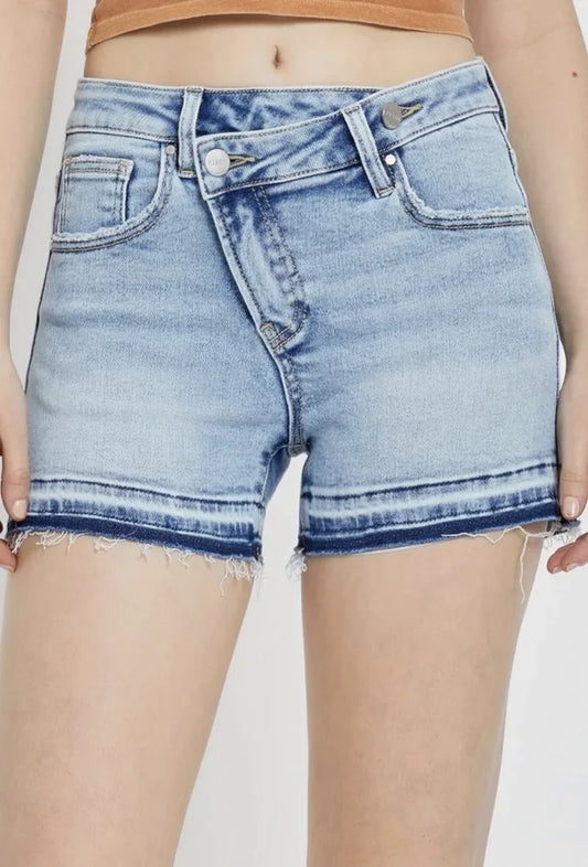 Mid Rise Cross Over Shorts