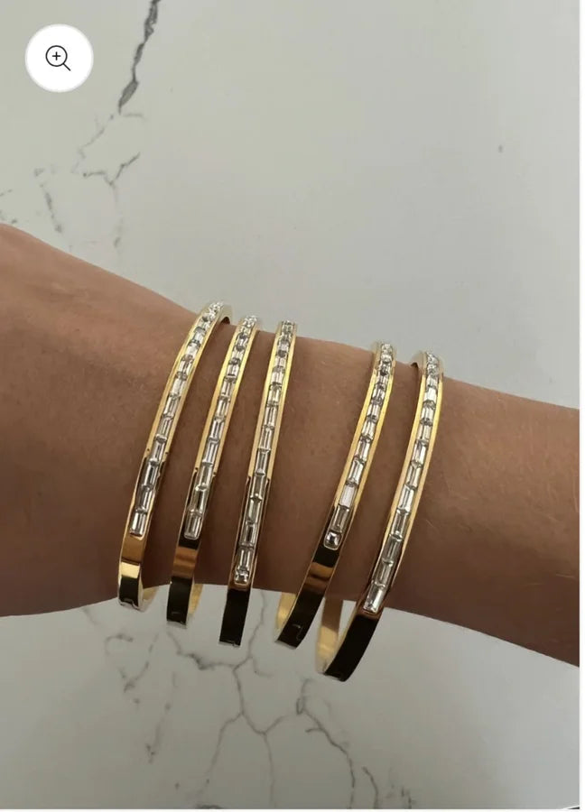 Dainty Diamond Bangle