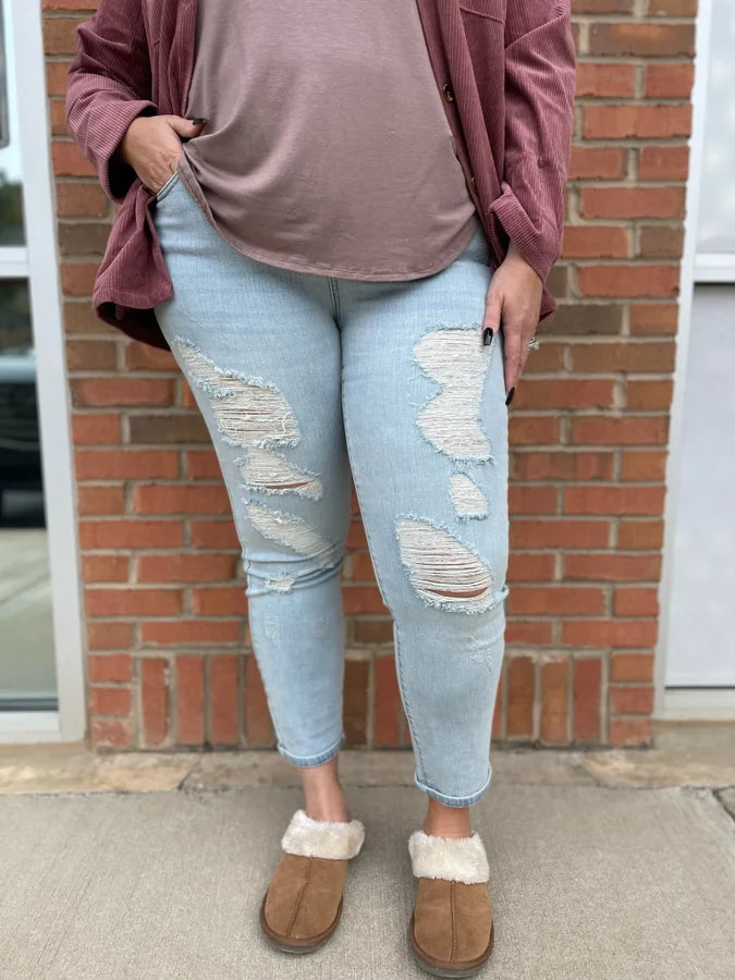 Dani Distressed Midrise