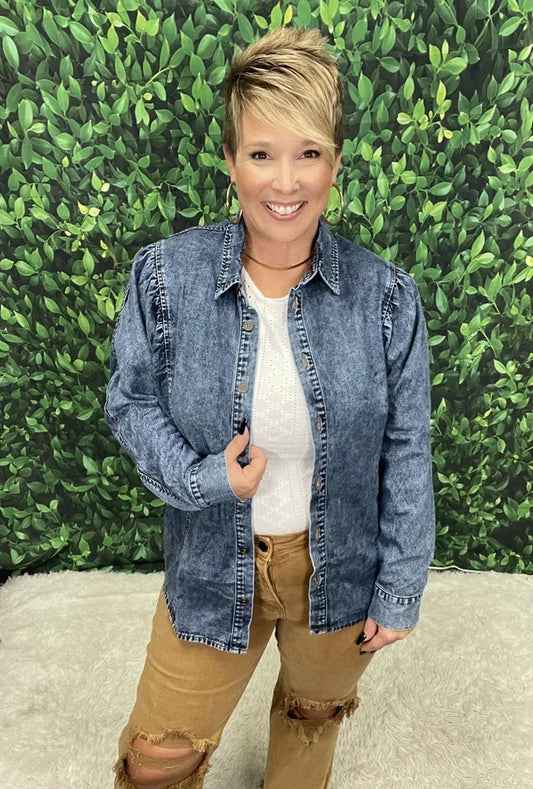 Darling Denim Button Up