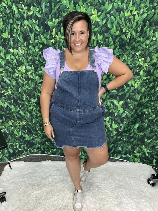 Denim Overall Mini Dress
