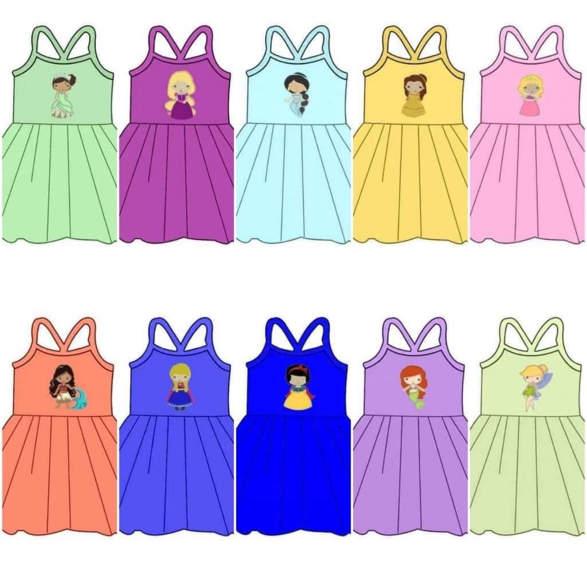 embroidered princess dress