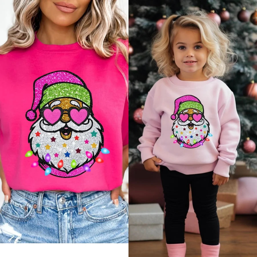 Faux Sequin Santa sweatshirt