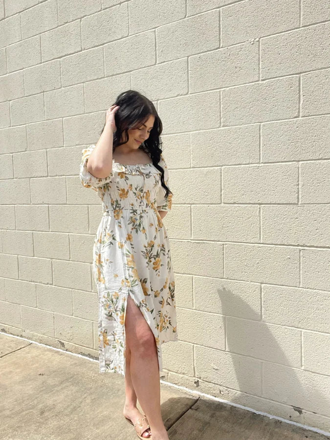 Flora Smocked Midi Dress