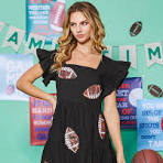 Sequin Football Tiered Mini Dress