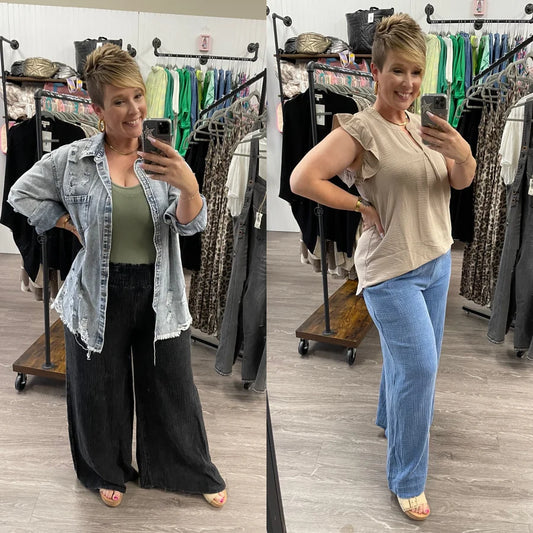 Wide Leg Gauze Pants