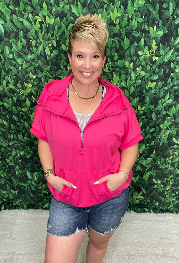 Short Sleeve Half Zip