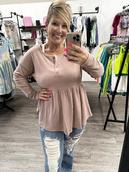 Henley Babydoll Top