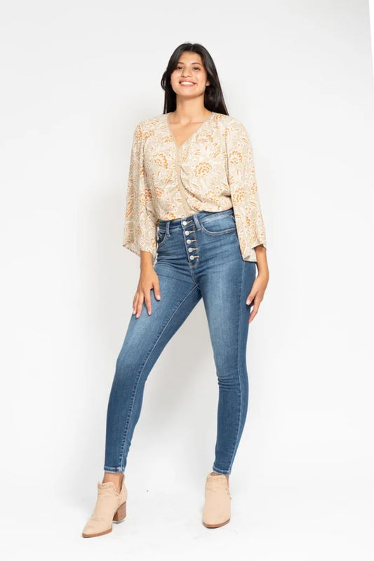 Judy Blue: Button Fly Skinnies