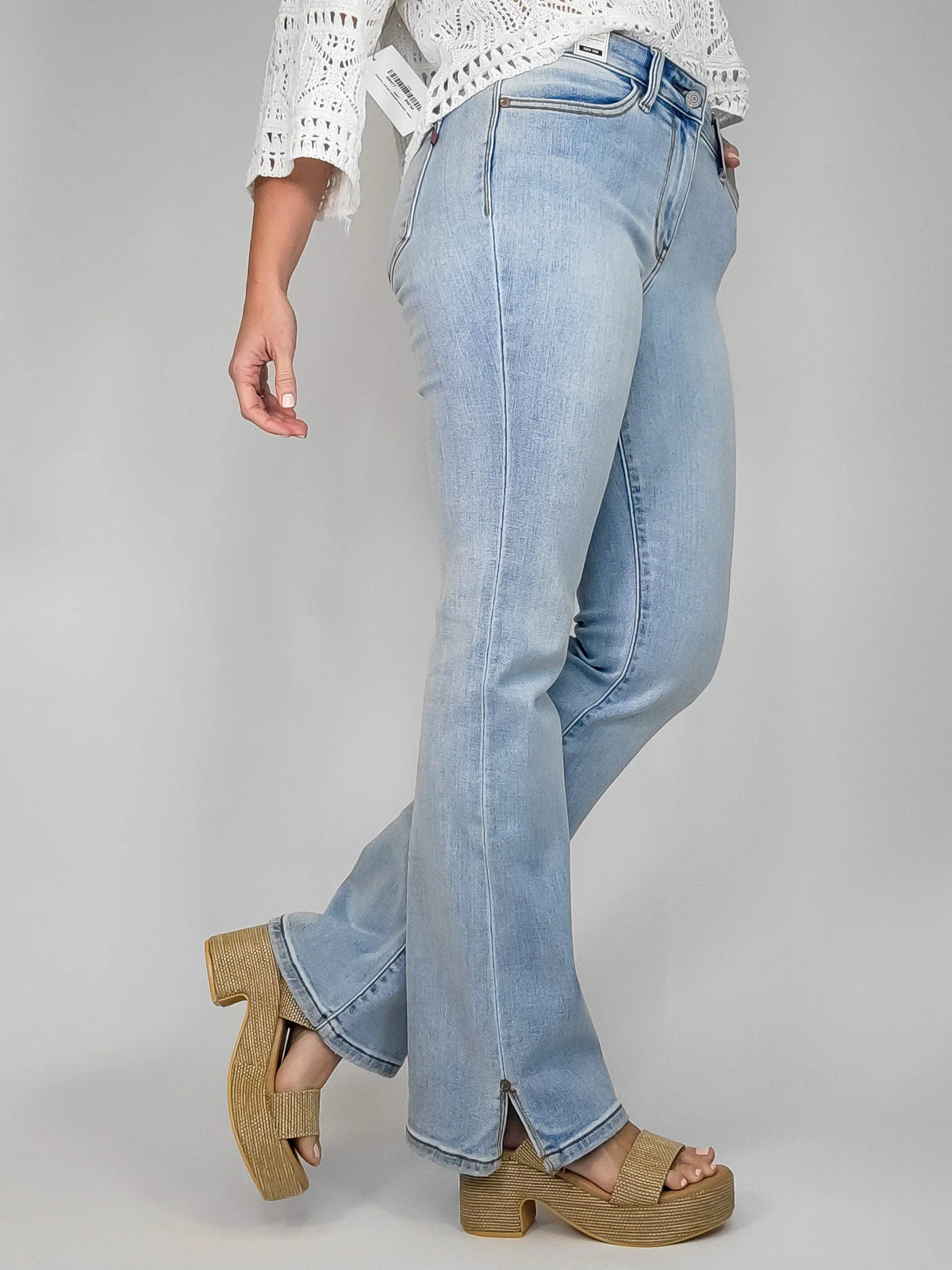 MR Side Slit Hem Bootcut