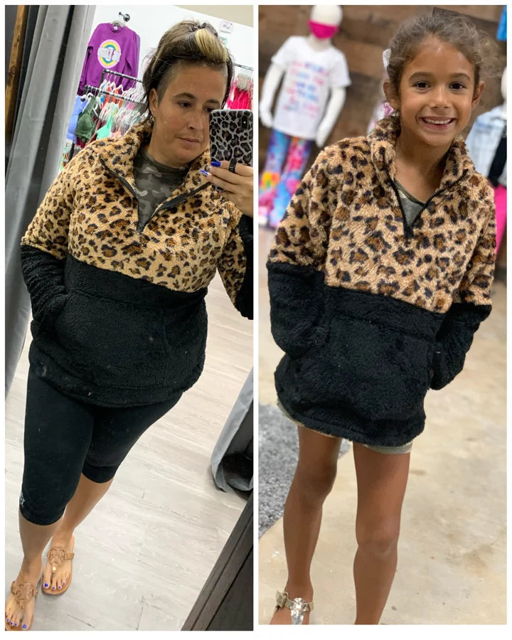 Kids Leopard Sherpa