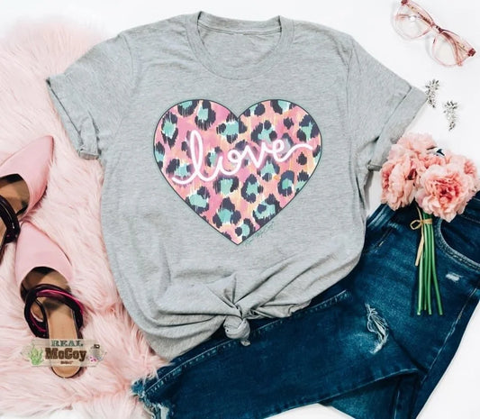 Leopard Heart Tee