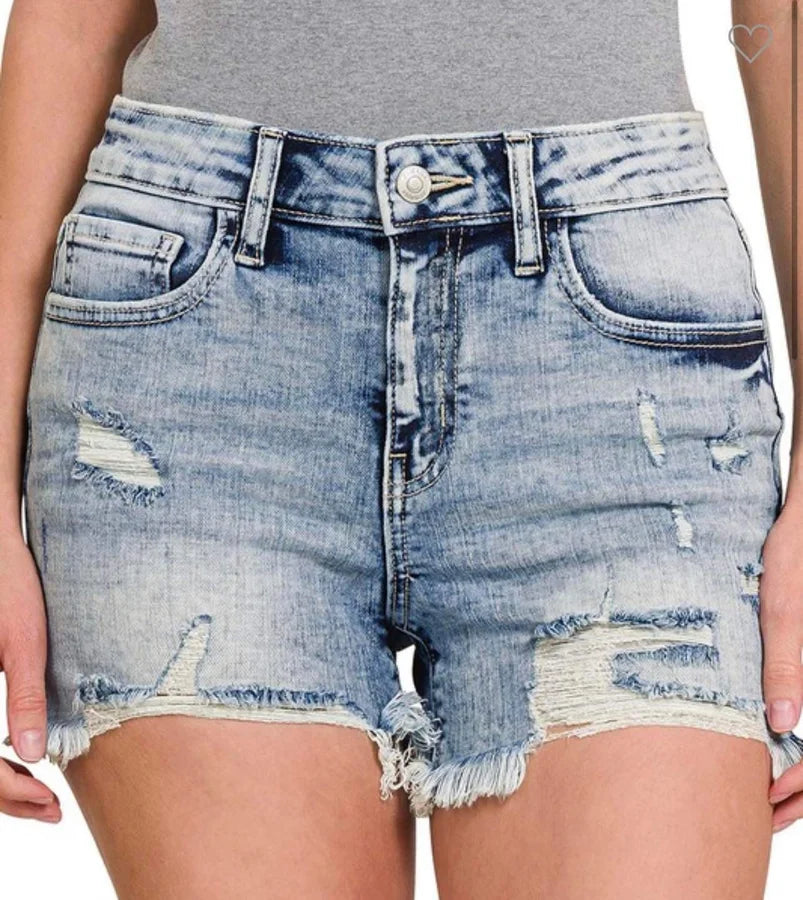 Zenana Cut Off Denim Shorts