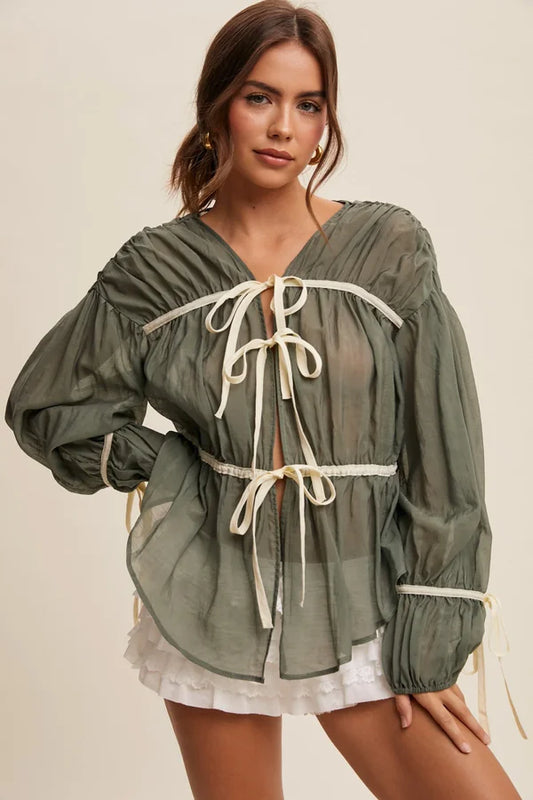 Listicle Tie Top