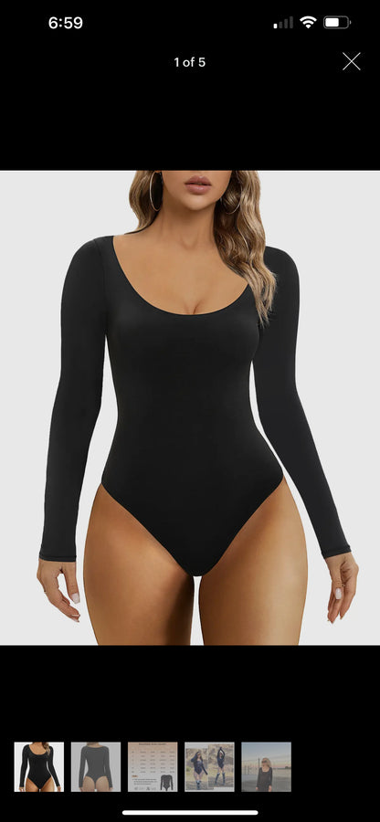 Shaping long sleeve bodysuit