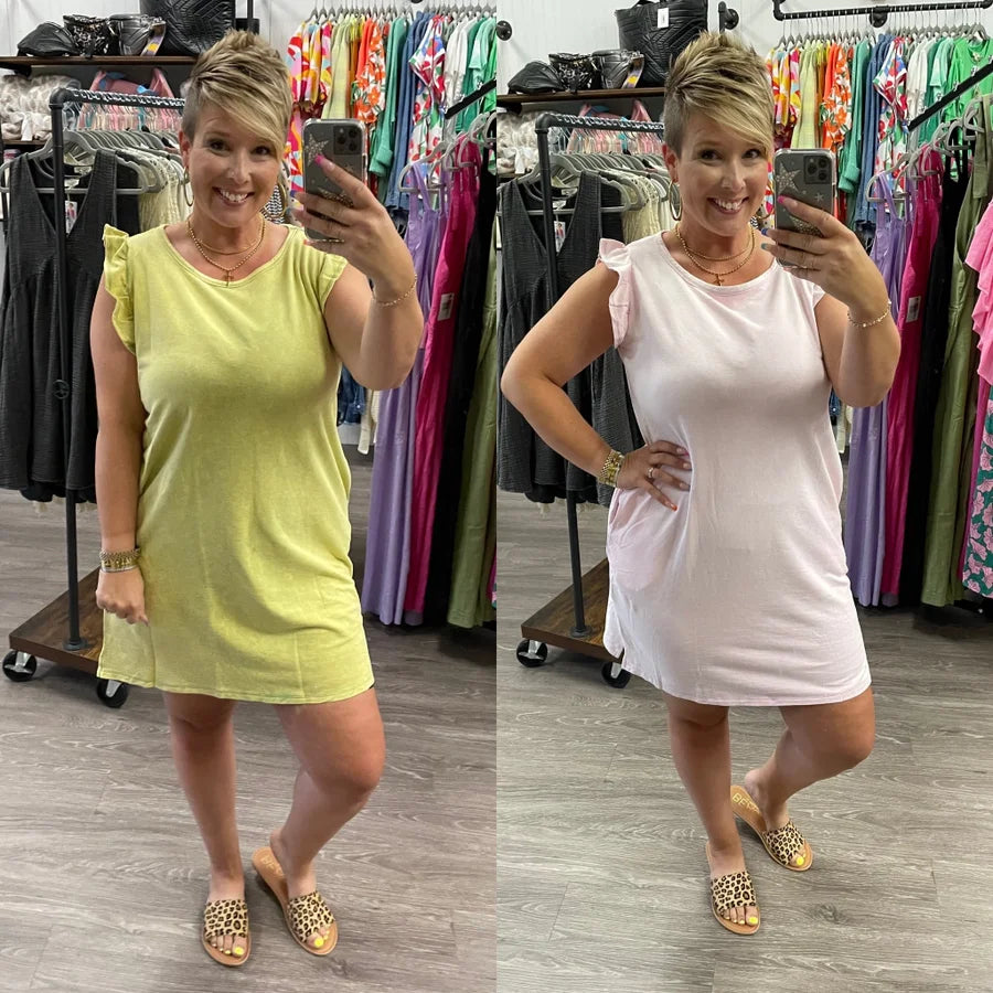 Mineral Washed A Line Dress