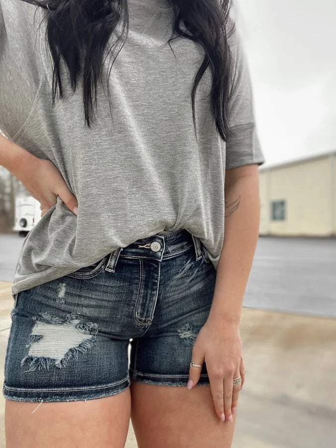 Molly Mid Rise Cutoff Shorts