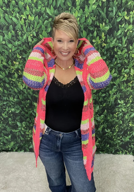 Neon Winter Cardi