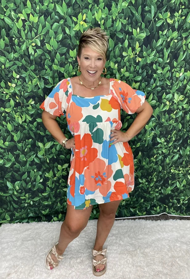 Orange Blossom Babydoll Dress