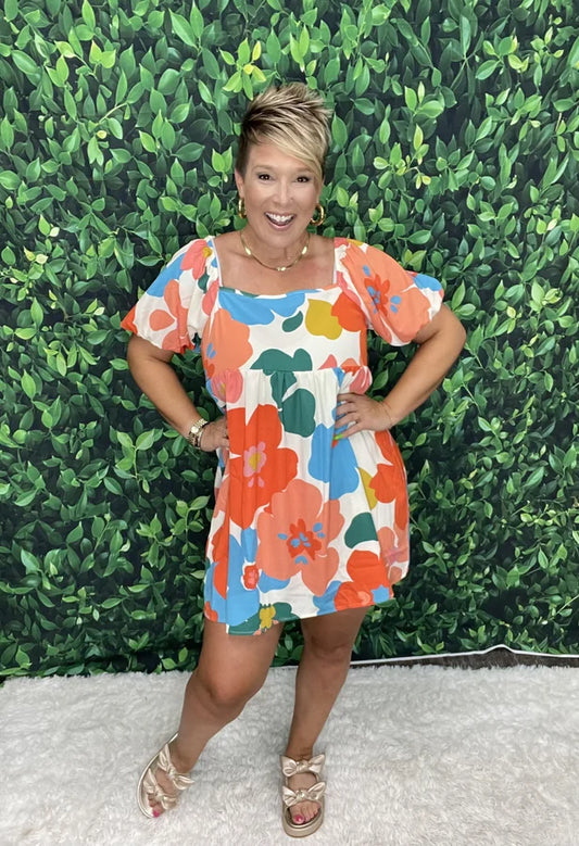 Orange Blossom Babydoll Dress