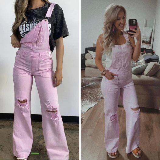 Front Patch Pocket Wide Leg Overalls
