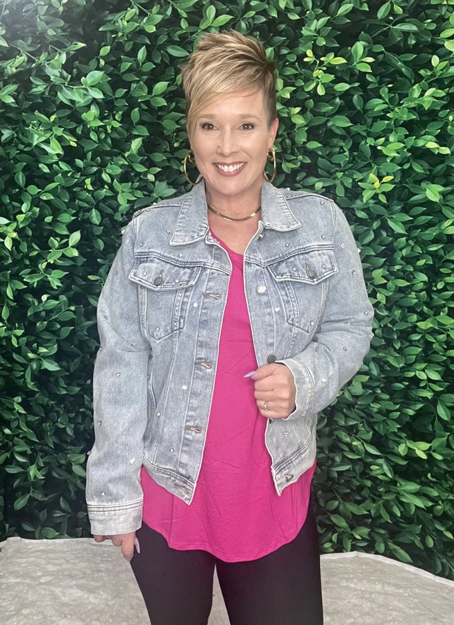 rhinestone denim jacket