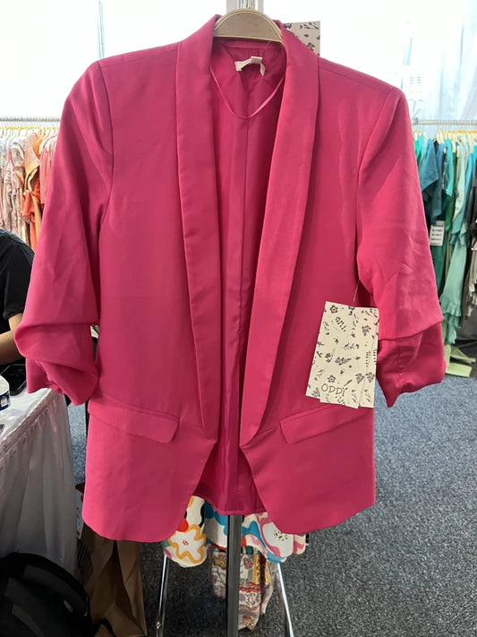Ruched Elbow Blazer